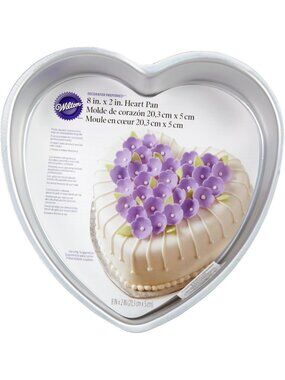 Heart Shaped Cake Pan, 8-Inch Aluminum Baking Mold for Lovely Cakes & Desserts